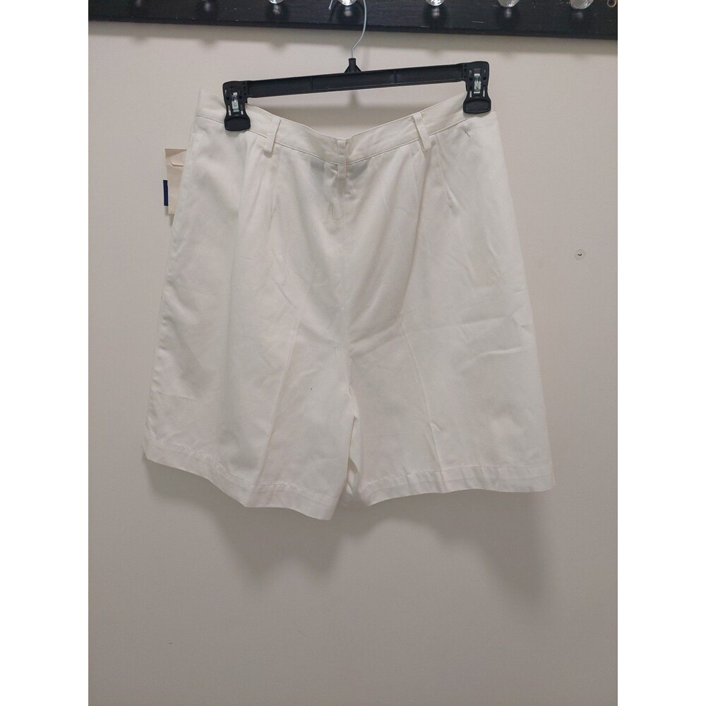 Liz Claiborne Cotton Shorts NWT Vintage Size 16 White preppy - Picture 6 of 6